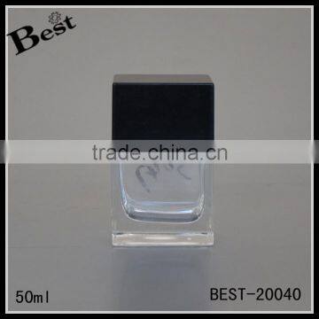 alibaba china mold clear 50ml square glass perfume bottle silver aluminum spray black rectangle cap bottle glass cosmetics