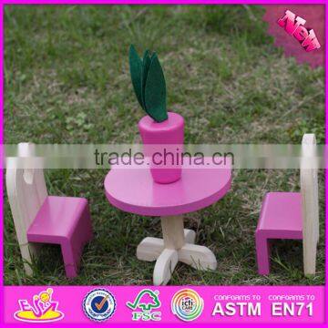 2016 Hot Sale Baby Wooden Doll Furniture Set, Top Fashion Kids Wooden Doll Furniture Set, Children Wooden Doll Furniture W06B047 photo-2