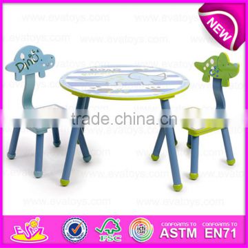 Eco-friendly student wooden writing table chair for kids,High quality kids writing table and chair set W08G153