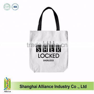 Wholesale Promotional Shopping Reusable Tote Plain White Cotton Bag photo-3