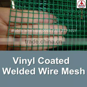 hebei anping 15mm dark green pvc coated welded wire mesh fence