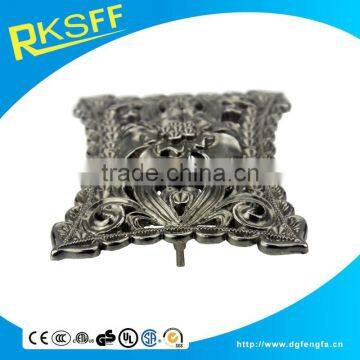 carving flower shape belt buckle for girl