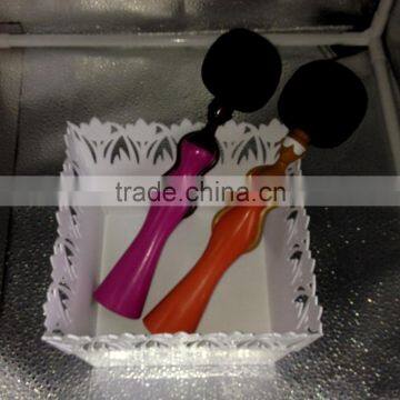Plastic Fruit Tray With Lace Brim in Square Shape photo-3