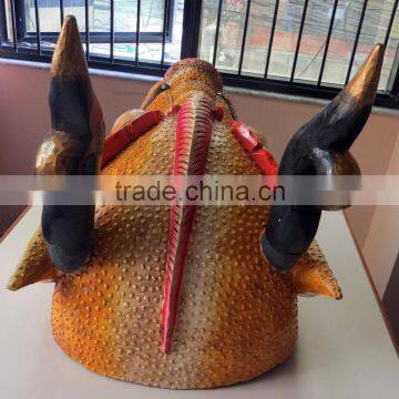 Dragon Mask Wall Hanging Decor Handmade in Nepal photo-4