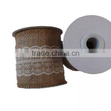 3'' Wide Burlap Craft Ribbon Packed on Spool 5Y photo-3