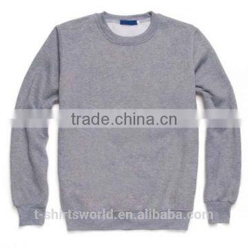 Grey Heavyweight Fleece 100% polyester crew neck sweatshirt