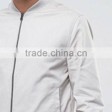 2017 Xinlan High Quality New Design Durable 100% Cotton White Rib Cuffs Running Casual Men Jumper Jacket photo-3