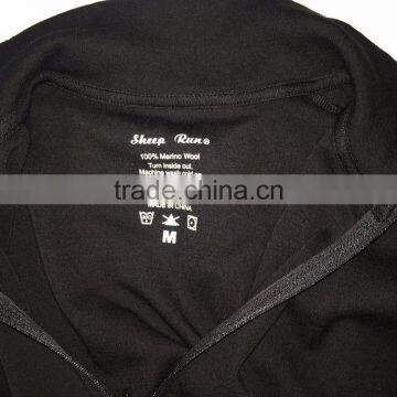 Custom 2016 New Brand 100% Pure Merino Wool Men's Mid Weight 1/4 Zip Outdoor Athletic Base Layer Sport Long Sleeve Clothes Shirt photo-5