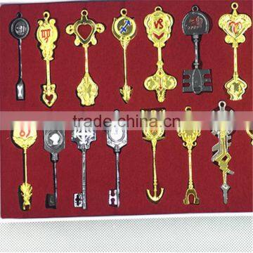 wholesale Anime souvenirs the fairy tail cartoon necklace 12 constellation sign Pendant Set for children Collect hobby