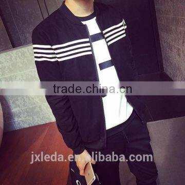 cheap stripes zipper jacket coat man