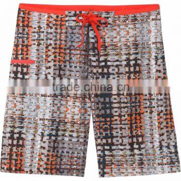 Stretch Recycled Polyester Fabric Shorts Soft Binding Tie Waist Beach Shorts 85% Recycled Polyester 15% Spandex Swim Trunk photo-2