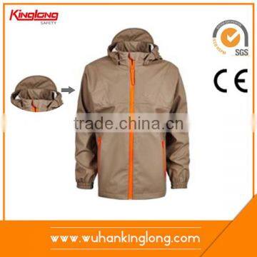 Top quality pretty long raincoat with long zipper