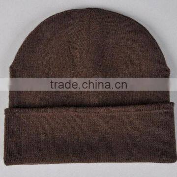 plain knitted cheap wholesale cashmere beanie hats