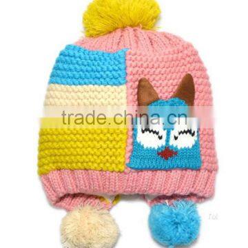 Fashion Baby Knitting Hat Winter Hat With Pompom photo-4