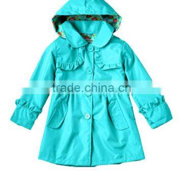 Zm50346b Autumn Kids Clothing Wholesale Pure Color Children Coat photo-2