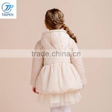 2017 Girls Winter Hoodie Jacket With Paillette Decorated Children Clothes With Puff Hem photo-4