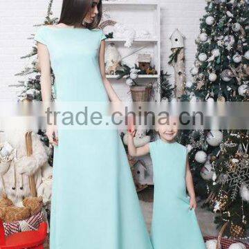 2017 Hot Selling Mother And Daughter Matching Dresses Baby Long Frocks Prom Dress Long Party Frock Designs photo-3