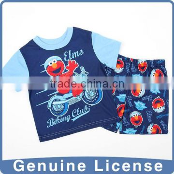 Summer 2pcs kids blue color pajamas,sleepwear