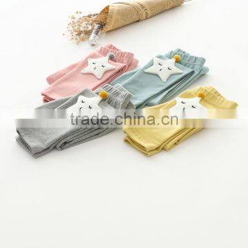 S32846W Girls Leggings Good Quality Children Clothing Cute Appliqued Skinny Pencil Girls Pants photo-2