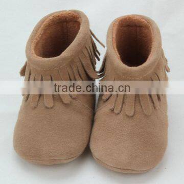Popular Fringe Warm Handmade Moccasins Baby Boots photo-3