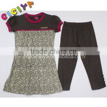 Top design summer pajamas for lady leopard printing pajama 2pcs set custom wholesale