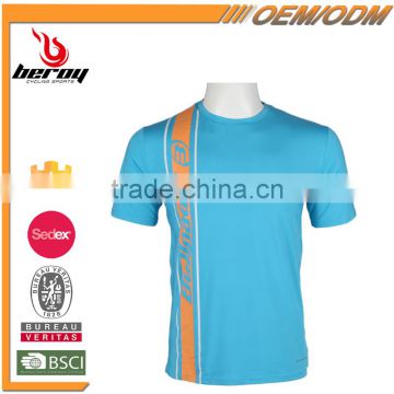 Breathable and Quick-dry Mens Fitness T-shirt with Face Print gor Wholesale