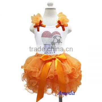 Girls Orange Tutu World Cup Netherlands Flag Tee Holland Nederland Dutch Party Dress 1-7Y