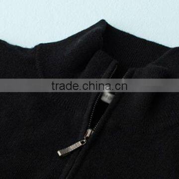 Mans High Quality Zipper Colloar Knitted Pattern Pullover Sweater With Wholesale Price photo-5