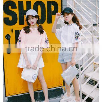 Cartoon Printing Horn Sleeves t Shirt for Women photo-4