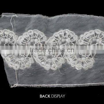 Fashion Bead Sequin Crystal Organza Braide Venise Embellishment Lace photo-3