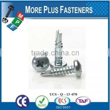 Made in Taiwan Stainless Steel Cross Recessed Pan Head Self Drilling Screw