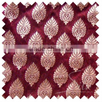 Silk Zari brown Brocade Fabric