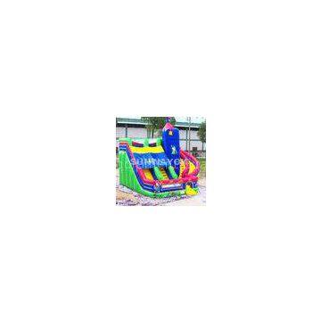 Colored Rocket Commercial Inflatable Slide , jump and slide inflatables