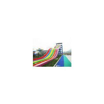 Family / Children Fiberglass Rainbow Water Slide , Red / Green / Blue Customized Slides
