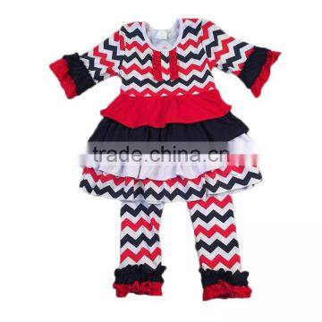 baby clothes 2017 chevron print national outfits baby clothing wholesale girls boutique clothing sets