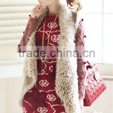 Lady's Fashion Lamb Fur Vest/Fashion Elements