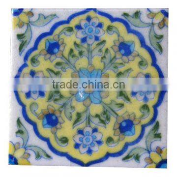 Vintage Blue Pottery Tiles, Blue Pottery