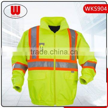 High Visibility no hood construction jacket