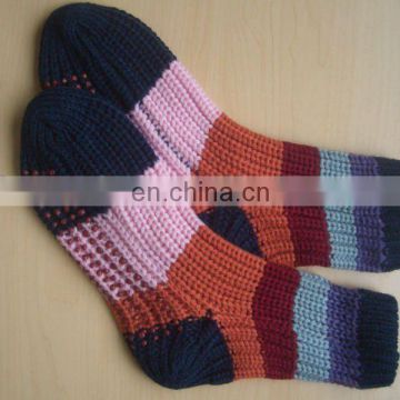 fashion 2012 christmas warm winter cute acrylic jacquard stripe knitting socks