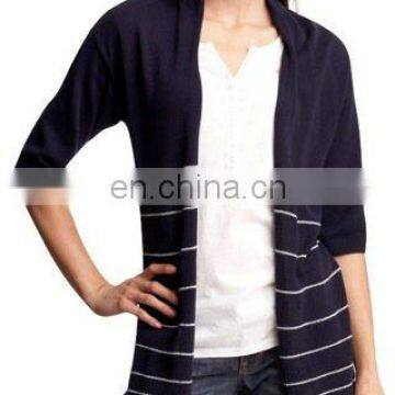women's striped wap sweater