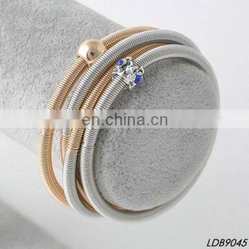 Screw wire cuff bangle bracelets with diamond men bracelets