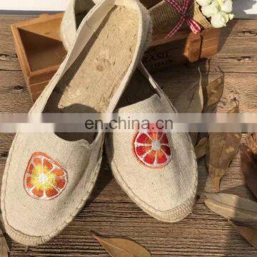 Wholesale New Arrival Women Embroidery Design Flat Shoes Espadrilles photo-4
