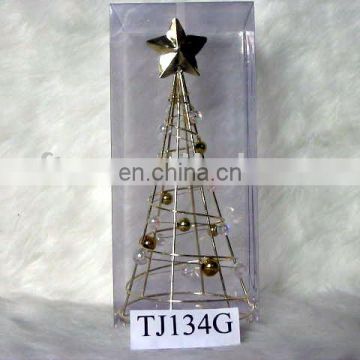 christmas iron tree with star/iron Christmas tree /electroplating xmas tree