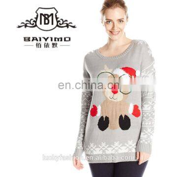 Good Quality Supplier Animal Design Pullover Jumper Knitwear Christmas Sweater