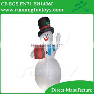 Christmas snowman led inflatable decorations, cheap christmas inflatables snowman ornament