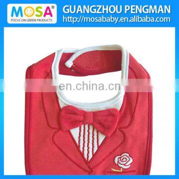 Red Gentleman Bow Baby Cotton Bib High Quality