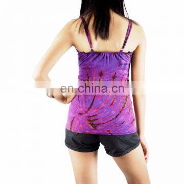 NAPAT New Design Tie Dye Polyester Sexy Sleeveless Top for Women photo-2