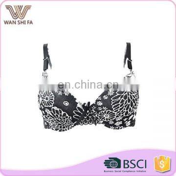 Latest design flower pattern net adjustable fashion nylon teenager bra