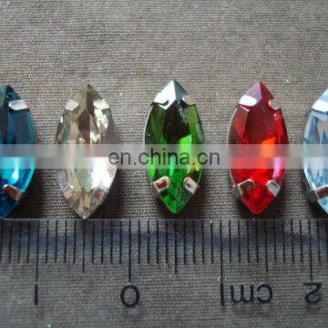 faceted crystal beads garment crystal with metal