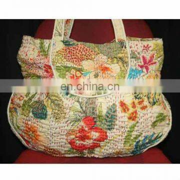 floral kantha bag handbag